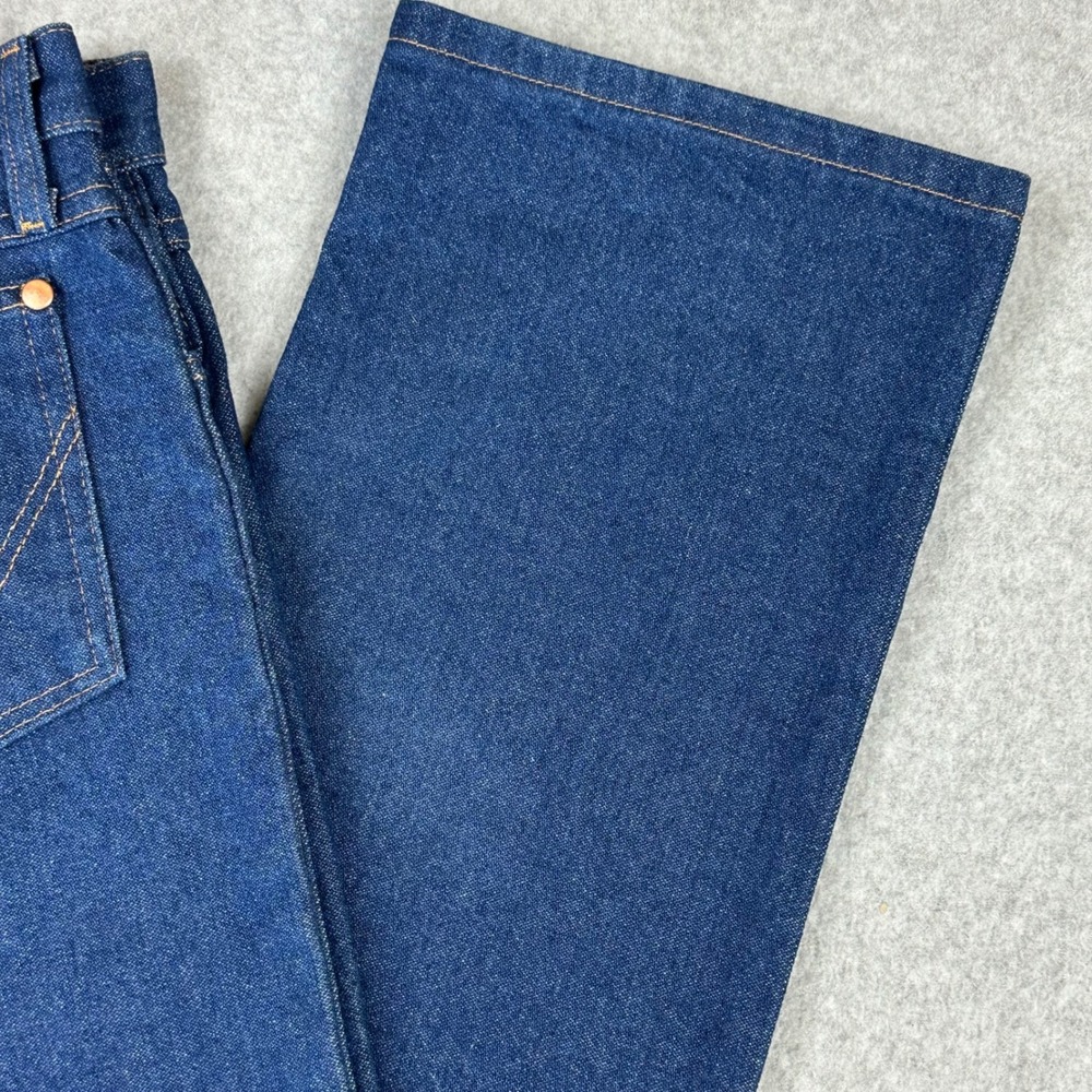 Wrangler Y2K 13MWZ Cowboy Cut Mens Jeans 36x34 Indigo Blue Straight Leg Denim - Picture 10 of 12